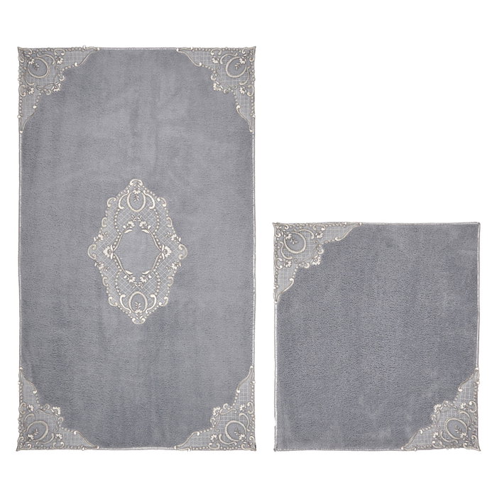 Mijölnir Juego de alfombras de baño Gris (2 piezas)